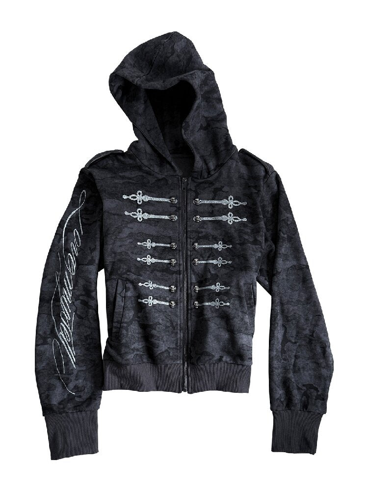 Skull Stitched Napoleon Hooded Jacket【s0000019272】