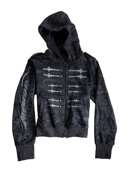 Skull Stitched Napoleon Hooded Jacket【s0000019272】