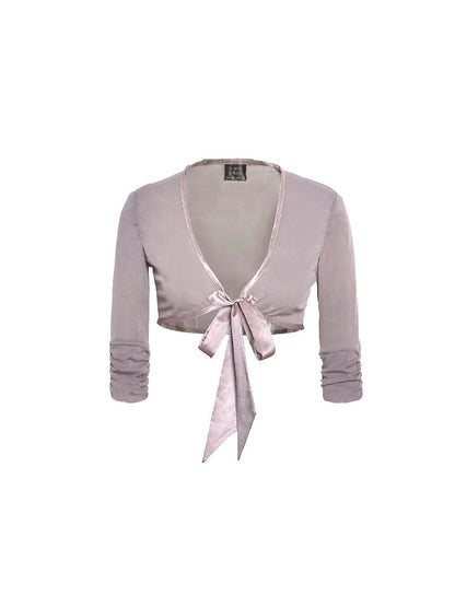 Acetate Mesh Bow Tie Cardigan【s0000017665】