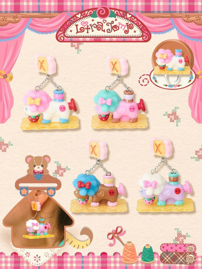 Vintage Lamb Resin Color Earrings【s0000015581】