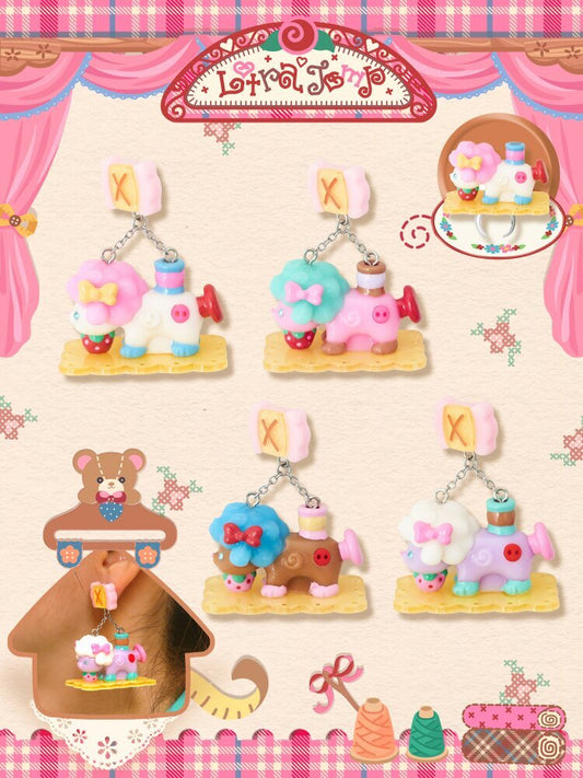 Vintage Lamb Resin Color Earrings【s0000015581】