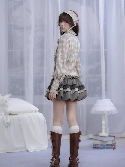 Bow flower bud skirt【s0000014375】