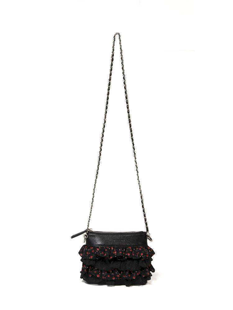 Embossed zipper chain sling bag【s0000012577】