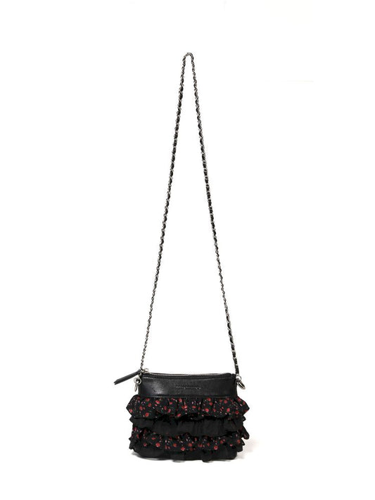 Embossed zipper chain sling bag【s0000012577】