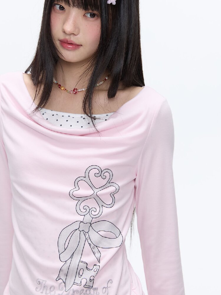 Soft Patchwork Collar Slim Top【s0000016385】