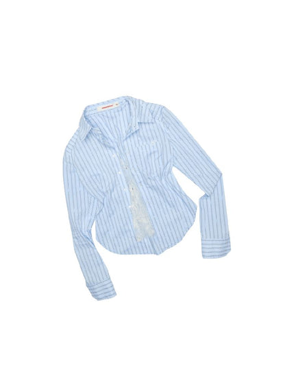 Fake Two Hook Button Slim Shirt【s0000011589】