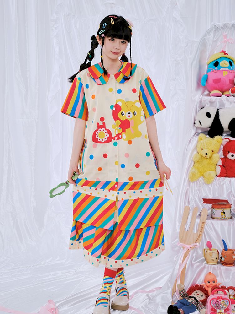 Rainbow Diary Shirt Dress【s0000009100】