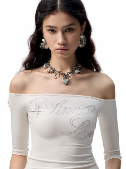 Stone metal heart short necklace【s0000012410】