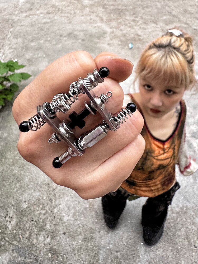Handcore Punk Style Spring Ring【s0000018887】