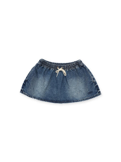 Elastic Waist Vintage Denim Skirt【s0000017430】