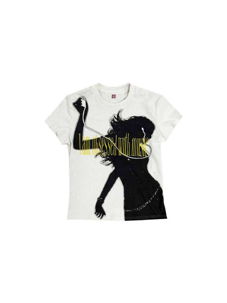 Portrait Embroidery Street Tee【s0000018223】