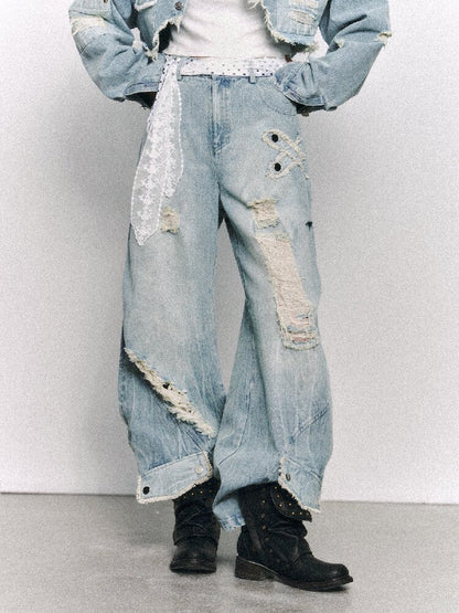 Vintage Millennium Spice Girl Wide-Leg Jeans【s0000015970】