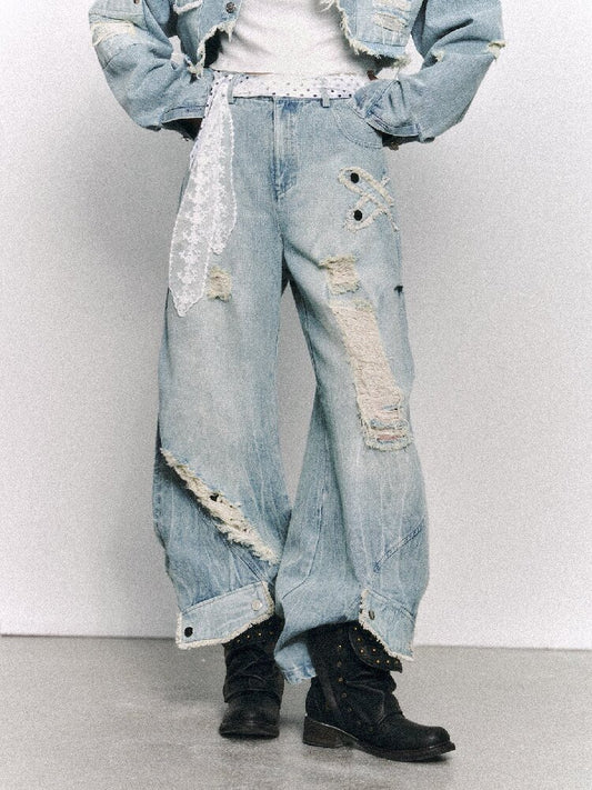 Vintage Millennium Spice Girl Wide-Leg Jeans【s0000015970】