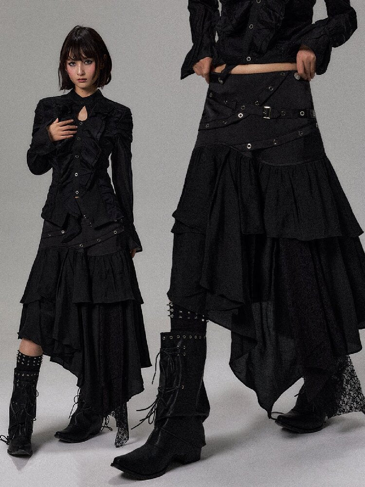Court Punk Irregular Patchwork Skirt【s0000018501】