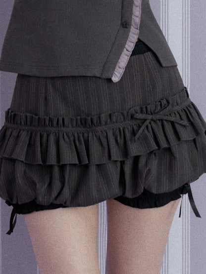 Souffle Double Waist Skirt Pants【s0000017866】