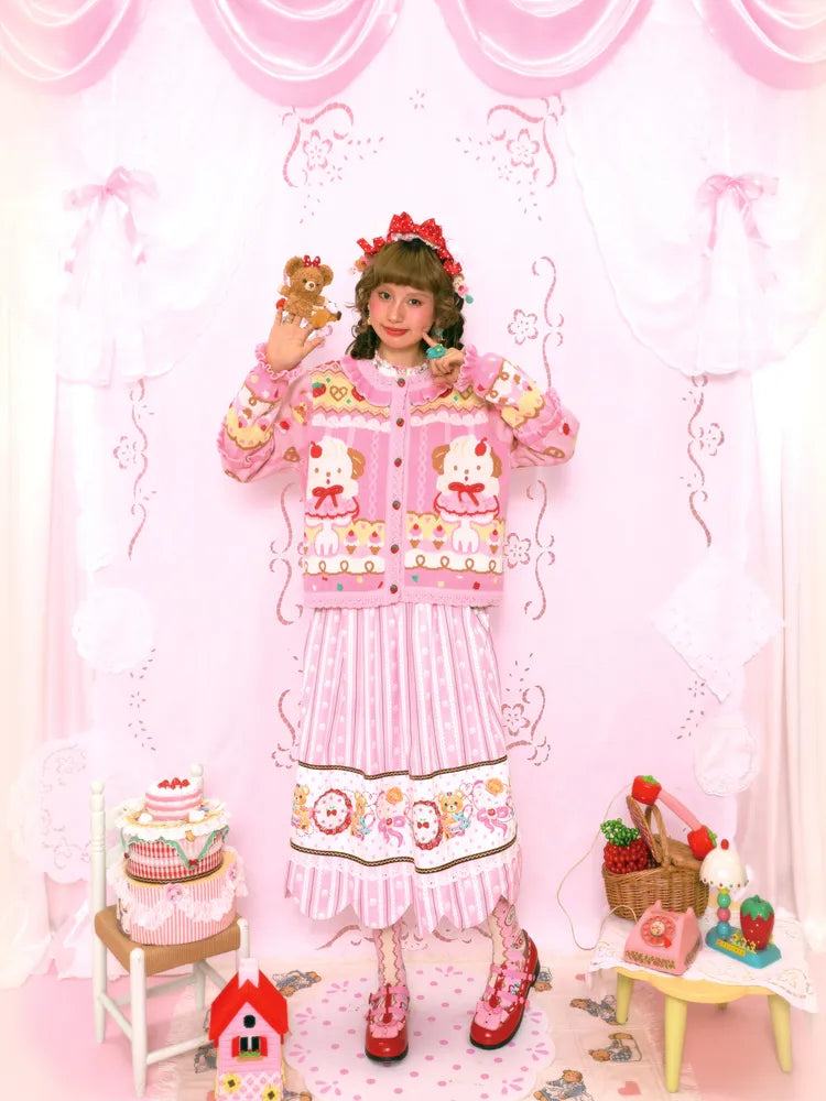 Sweet Pink Knit Cardigan Jacket【s0000014164】