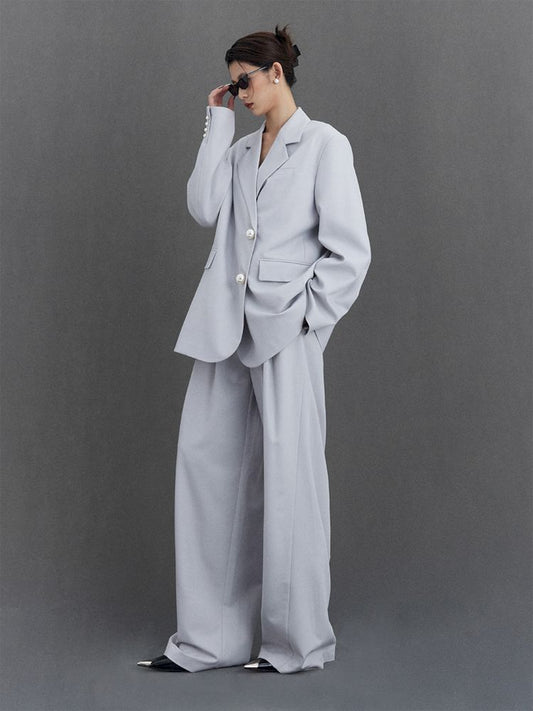 Loose Shoulder Padded Suit【s0000007356】