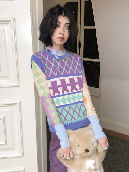 Geometric Print Skin Long Sleeve Tee【s0000015458】