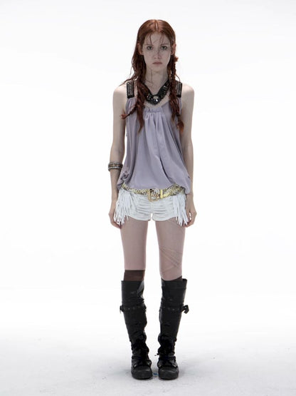 Loose A-line Y-shaped Doll Tank Top【s0000012711】