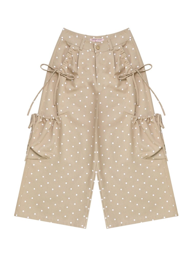 Polka Dot Wide Leg Workwear Slacks【s0000016604】
