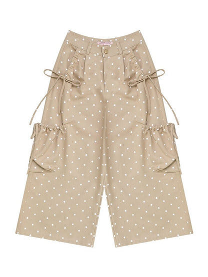 Polka Dot Wide Leg Workwear Slacks【s0000016604】