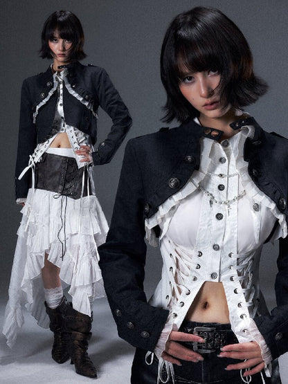 Romantic Punk Metal Buckle Jacket【s0000018001】