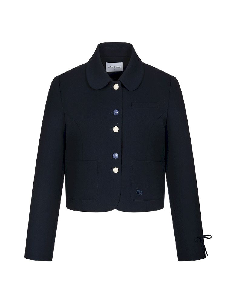 Vintage Navy Box Short Jacket【s0000011985】