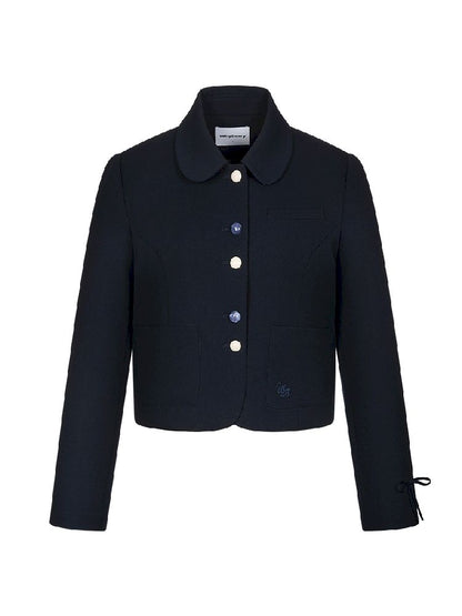 Vintage Navy Box Short Jacket【s0000011985】
