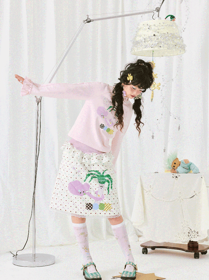 Patchwork Double Color Half-body Skirt【s0000011941】