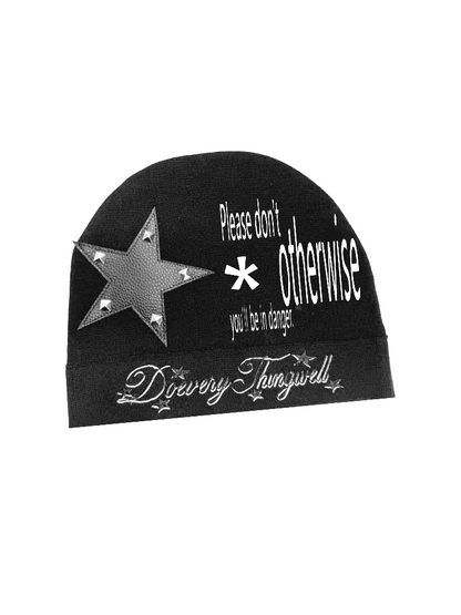 Star Pebble Leather Jacquard Hat【s0000018187】