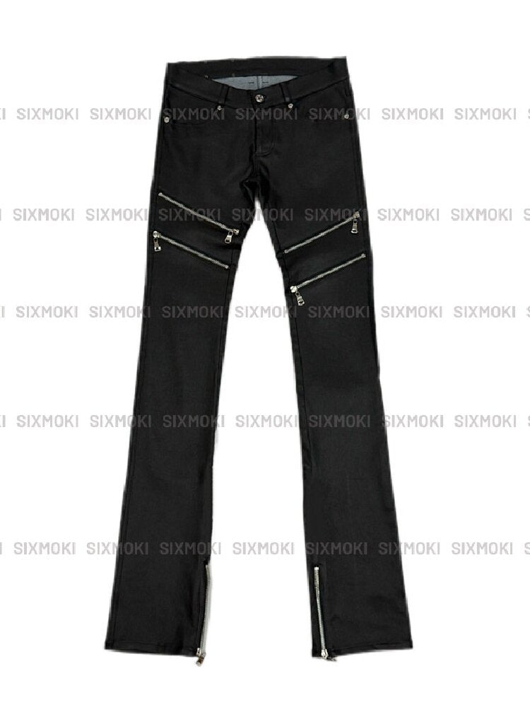 Coated Zip Stud Skinny Pants【s0000016943】