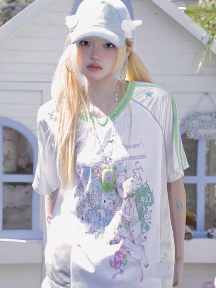 Patchwork Short Sleeve Jersey【s0000012338】