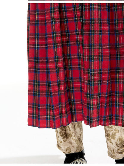 Plaid Denim Loose Trench Coat【s0000011319】