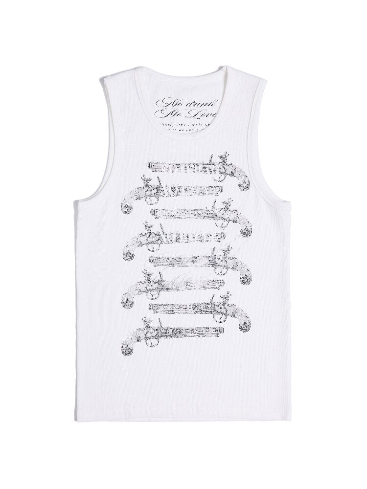Full Solo Fire Gun Sleeveless Vest【s0000016967】
