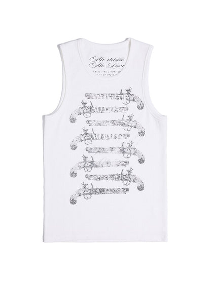 Full Solo Fire Gun Sleeveless Vest【s0000016967】
