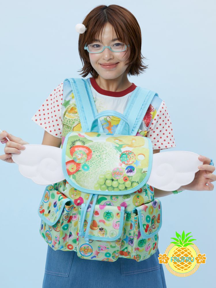 Fruit Print Cute Wings Backpack【s0000013162】