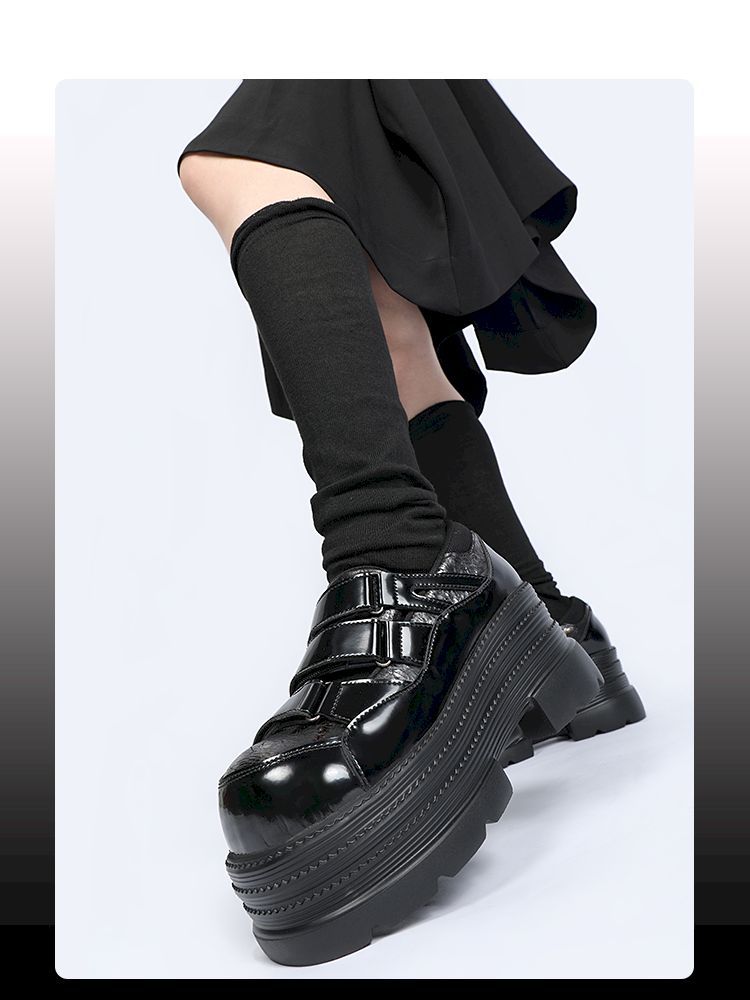 Gothic velcro thick bottom shoe【s0000013359】