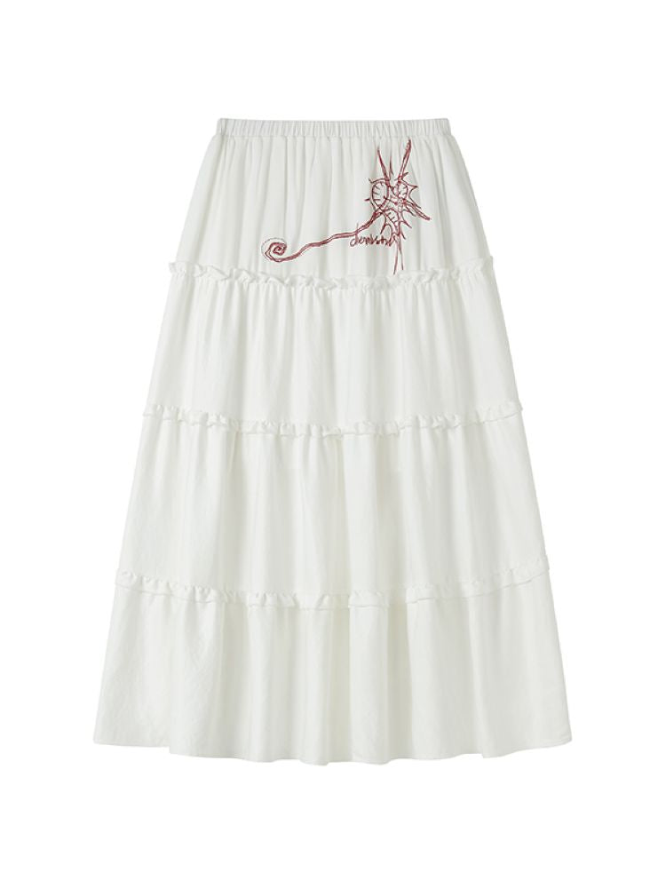 High waist thin a-line skirt【s0000012281】