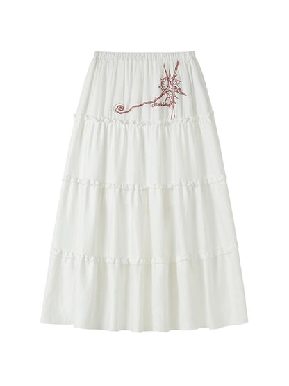 High waist thin a-line skirt【s0000012281】