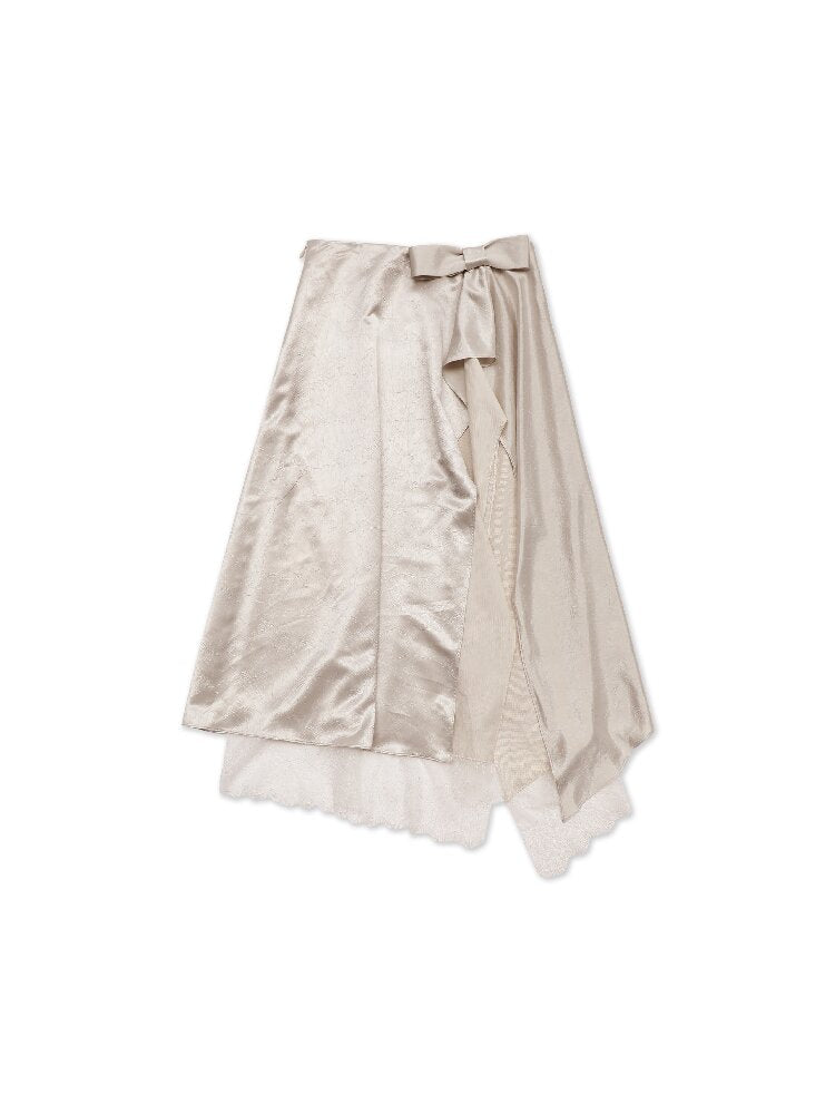 Multi Layered Slit Satin Skirt【s0000017418】