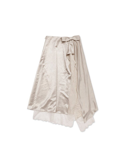 Multi Layered Slit Satin Skirt【s0000017418】