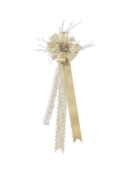 Court Lace Satin Ribbon Brooch【s0000017246】