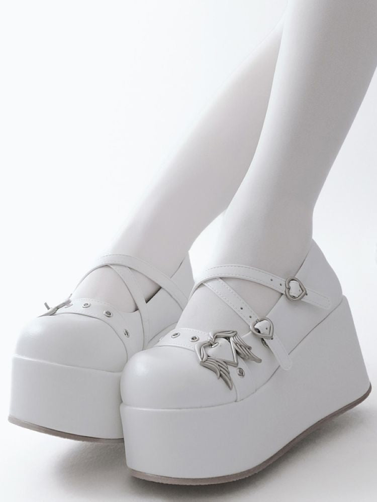 Gothic angel devil thick-soled shoes【s0000012965】