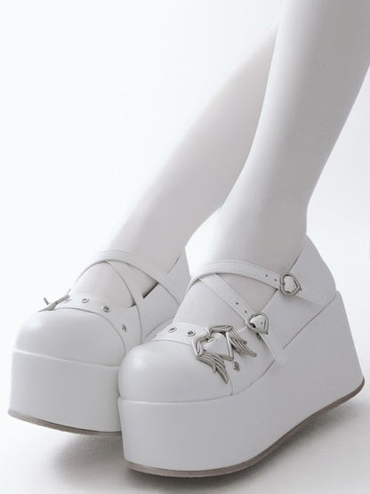 Gothic angel devil thick-soled shoes【s0000012965】