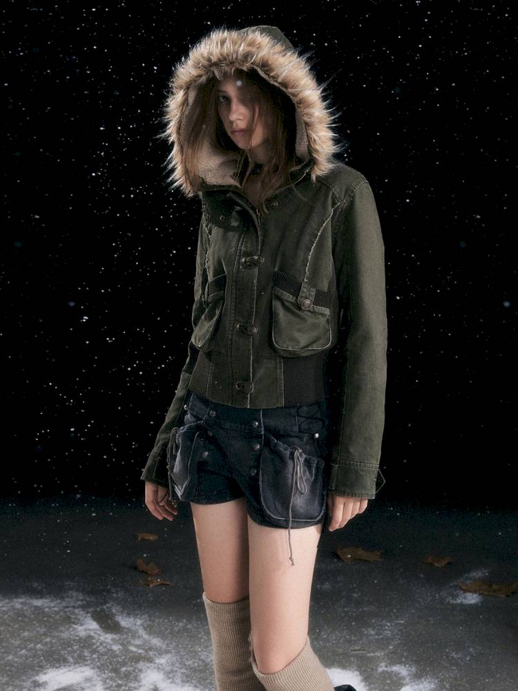 Hooded Short Cotton Jacket【s0000014432】