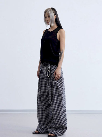 Henley Neck Slim Sleeveless Vest【s0000013197】