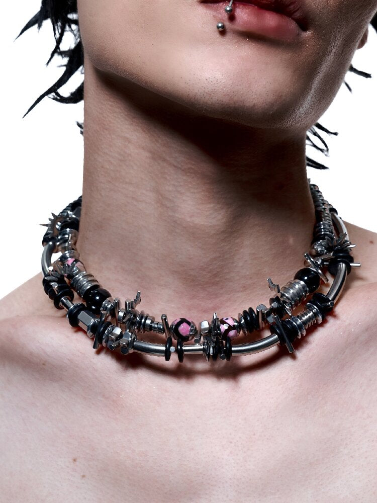 Nothingness Annihilation Metal Punk Necklace【s0000018860】