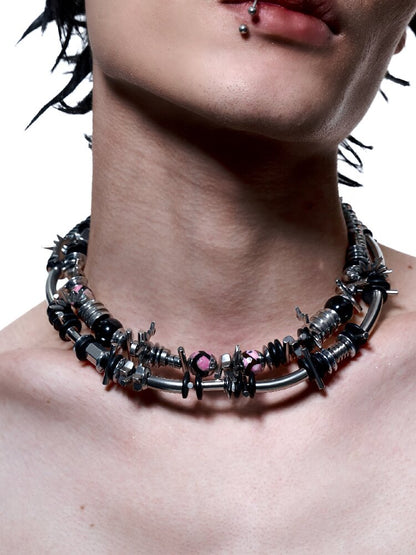Nothingness Annihilation Metal Punk Necklace【s0000018860】