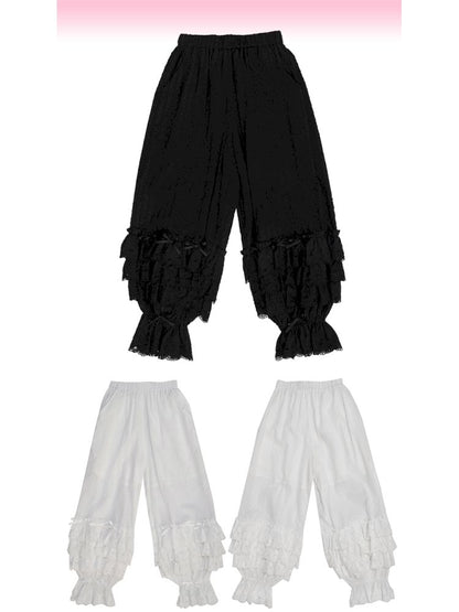 Cute bubble multi-layered lace bows pants【s0000012765】