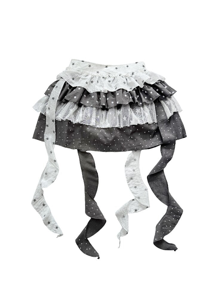 Star Polka Dot Light Cake Skirt【s0000016714】